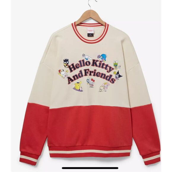 Sanrio Hello Kitty and Friends Sporty Panel Crewneck Nwt Size Medium - Picture 1 of 5